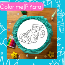 Cargar imagen en el visor de la galería, Ausmal-Piñata mit Filzstiften & Süßigkeitenfach