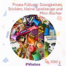 Cargar imagen en el visor de la galería, Pinata Füllung Süßigkeiten, Stickers + Mini-Bücher + Play-Doh + Spielzeuge