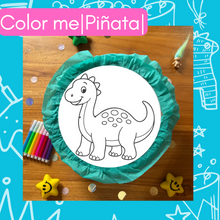 Cargar imagen en el visor de la galería, Ausmal-Piñata mit Filzstiften & Süßigkeitenfach