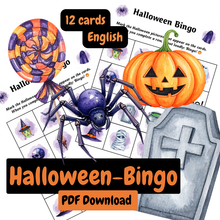 Cargar imagen en el visor de la galería, Halloween Bingo English