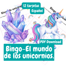 Lade das Bild in den Galerie-Viewer, Einhorn-Bingo (Digitales Produkt)5x5 Felder
