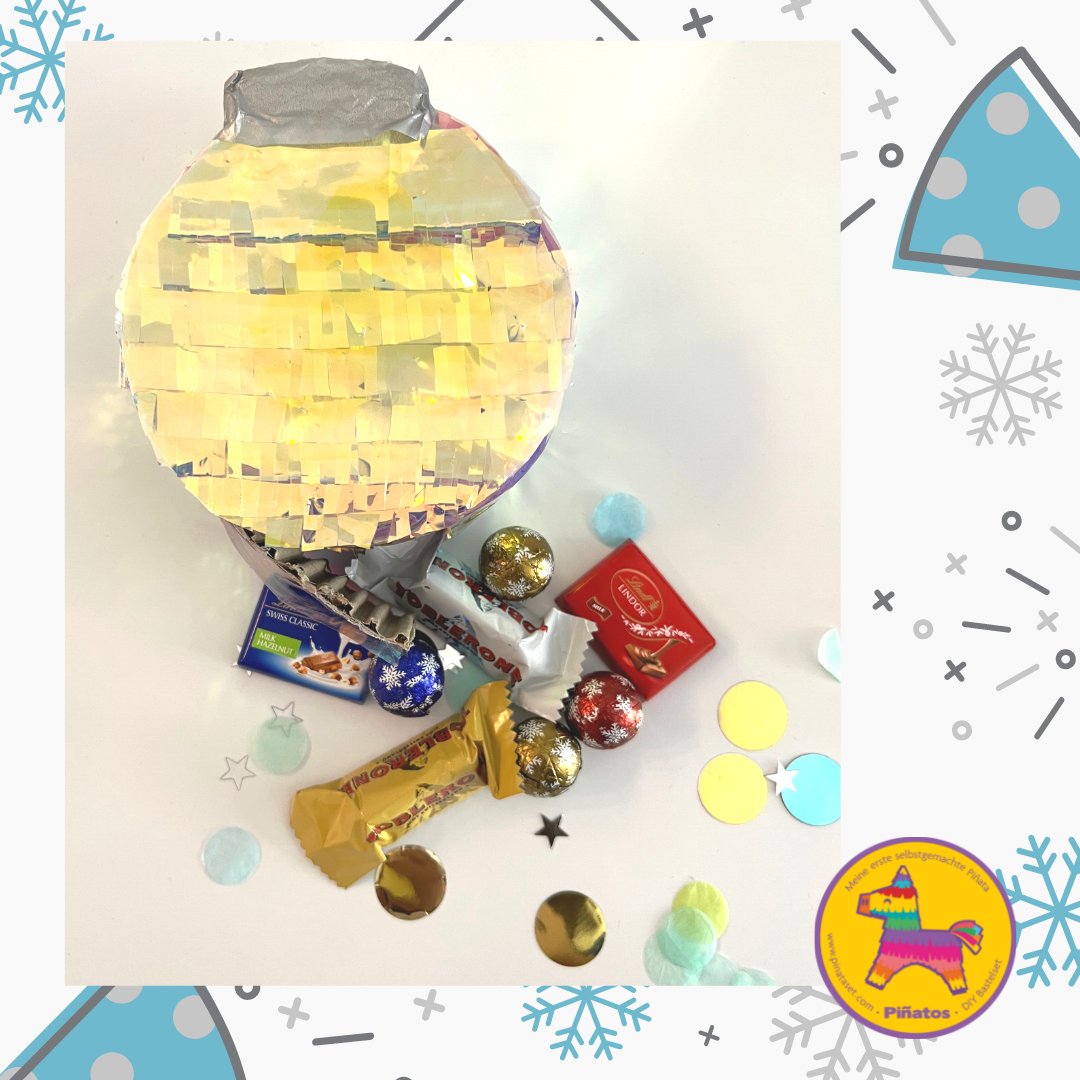 Mini Pinata Set Piñata-set (mit 3 mini Pinatas, Gefüllte) Weihnachtsschmuck – Piñatos